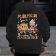Pumpkin Spice Makes Teacher Nice Retro Fall Spooky Season Men Zip Up Hoodie Back Print, funny design Pumpkin Spice Makes Teacher Nice Retro Fall Spooky Season Men Zip Up Hoodie Back Print, funny design