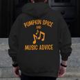 Pumpkin Spice And Music Advice Music Teacher Halloween Men Zip Up Hoodie Back Print, funny design Pumpkin Spice And Music Advice Music Teacher Halloween Men Zip Up Hoodie Back Print, funny design