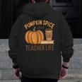 Pumpkin Spice And Teacher Life Halloween Teacher Men Zip Up Hoodie Back Print, funny design Pumpkin Spice And Teacher Life Halloween Teacher Men Zip Up Hoodie Back Print, funny design
