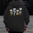 Punctuation English Grammar Teacher Back To School Men Zip Up Hoodie Back Print, English Teacher Gifts, funny design