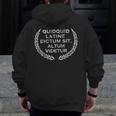 Quidquid Latine Dictum Sit Altum Videtur Teacher Men Zip Up Hoodie Back Print, funny design Quidquid Latine Dictum Sit Altum Videtur Teacher Men Zip Up Hoodie Back Print, funny design