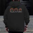 Rainbow Parents As Teachers Early Childhood Educator PAT Men Zip Up Hoodie Back Print, funny design
