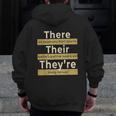 There Their They'Re T Shirt English Grammar Teacher For Men Women Men Zip Up Hoodie Back Print, English Teacher Gifts, funny design There Their They'Re T Shirt English Grammar Teacher For Men Women Men Zip Up Hoodie Back Print, English Teacher Gifts, funny design