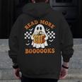 Read More Books Halloween Retro Pumpkin Reading Fall Teacher Men Zip Up Hoodie Back Print, funny design