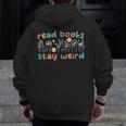 Read Books Stay Weird Sign Language ASL Teacher Book Lover Men Zip Up Hoodie Back Print, funny design Read Books Stay Weird Sign Language ASL Teacher Book Lover Men Zip Up Hoodie Back Print, funny design