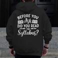 Did You Read The Syllabus Shirt Teacher Men Women Men Zip Up Hoodie Back Print, funny design Did You Read The Syllabus Shirt Teacher Men Women Men Zip Up Hoodie Back Print, funny design