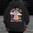 Take Me To Your Readers Alien Teacher Halloween Literacy Men Zip Up Hoodie Back Print, funny design Take Me To Your Readers Alien Teacher Halloween Literacy Men Zip Up Hoodie Back Print, funny design