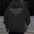 Reading 6-7 Teacher School Librarian English Teacher Men Zip Up Hoodie Back Print, English Teacher Gifts, funny design