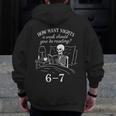 Reading 67 Meme English Teacher 67 Book Lover Humor Men Zip Up Hoodie Back Print, English Teacher Gifts, funny design