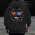 Reading Coach Teacher Interventionist Specialist Literacy Men Zip Up Hoodie Back Print, funny design Reading Coach Teacher Interventionist Specialist Literacy Men Zip Up Hoodie Back Print, funny design