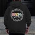 Reading Squad Teacher Reader Librarian Interventionist Team Men Zip Up Hoodie Back Print, funny design