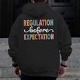 Regulation Before Expectation Cute ABA SPED Teacher Therapy Men Zip Up Hoodie Back Print, funny design Regulation Before Expectation Cute ABA SPED Teacher Therapy Men Zip Up Hoodie Back Print, funny design