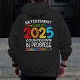 Retirement Class Of 2025 Teacher Countdown Loading Teacher Men Zip Up Hoodie Back Print, funny design Retirement Class Of 2025 Teacher Countdown Loading Teacher Men Zip Up Hoodie Back Print, funny design