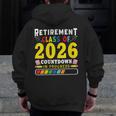 Retirement Primary Elementary Teacher 2026 Retiring Progress Men Zip Up Hoodie Back Print, funny design Retirement Primary Elementary Teacher 2026 Retiring Progress Men Zip Up Hoodie Back Print, funny design