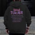 Retiring Teacher Tshirt For Retired Teachers For Men Women Men Zip Up Hoodie Back Print, funny design Retiring Teacher Tshirt For Retired Teachers For Men Women Men Zip Up Hoodie Back Print, funny design