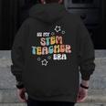 Retro Boho Math Science Professor In My STEM Teacher Era Men Zip Up Hoodie Back Print, Science Teacher Gifts, funny design