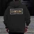 Retro Counseling Crew Counselor Teacher Appreciation Men Zip Up Hoodie Back Print, funny design Retro Counseling Crew Counselor Teacher Appreciation Men Zip Up Hoodie Back Print, funny design