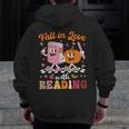 Retro Fall In Love With Learning Pumpkin Autumn Teacher Men Zip Up Hoodie Back Print, funny design Retro Fall In Love With Learning Pumpkin Autumn Teacher Men Zip Up Hoodie Back Print, funny design