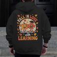 Retro Fall In Love With Learning Pumpkin Leaf Teacher Autumn Men Zip Up Hoodie Back Print, funny design Retro Fall In Love With Learning Pumpkin Leaf Teacher Autumn Men Zip Up Hoodie Back Print, funny design