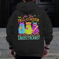 Retro Are You Falloween Direction Teacher Spooky Halloween Men Zip Up Hoodie Back Print, funny design Retro Are You Falloween Direction Teacher Spooky Halloween Men Zip Up Hoodie Back Print, funny design