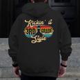 Retro Kickin It 3rd Grade Style Teacher Back To School Men Women Men Zip Up Hoodie Back Print, funny design