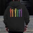Retro Be Kind ASL Deaf Teacher Sign Language Gay Pride Men Zip Up Hoodie Back Print, funny design