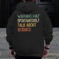Retro Scientist Warning May Talk About Science Teacher Men Zip Up Hoodie Back Print, Science Teacher Gifts, funny design Retro Scientist Warning May Talk About Science Teacher Men Zip Up Hoodie Back Print, Science Teacher Gifts, funny design