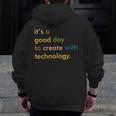 Retro Technology Teacher Shirt Tech Teacher Men Zip Up Hoodie Back Print, funny design Retro Technology Teacher Shirt Tech Teacher Men Zip Up Hoodie Back Print, funny design