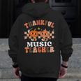 Retro Thankful Music Teacher Pumpkin Fall Thanksgiving Men Zip Up Hoodie Back Print, funny design Retro Thankful Music Teacher Pumpkin Fall Thanksgiving Men Zip Up Hoodie Back Print, funny design
