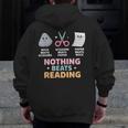 Rock Paper Scissors Teacher Librarian Nothing Beats Reading Men Zip Up Hoodie Back Print, funny design Rock Paper Scissors Teacher Librarian Nothing Beats Reading Men Zip Up Hoodie Back Print, funny design
