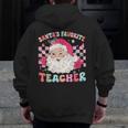Santa Favorite Teacher Shirt Teacher Christmas Men Zip Up Hoodie Back Print, funny design Santa Favorite Teacher Shirt Teacher Christmas Men Zip Up Hoodie Back Print, funny design