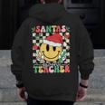 Santas Favorite Teacher Retro Groovy Smile Face Christmas Men Zip Up Hoodie Back Print, Groovy Teacher Gifts, funny design Santas Favorite Teacher Retro Groovy Smile Face Christmas Men Zip Up Hoodie Back Print, Groovy Teacher Gifts, funny design