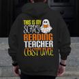This Is My Scary Reading Teacher Costume Halloween School Men Zip Up Hoodie Back Print, funny design This Is My Scary Reading Teacher Costume Halloween School Men Zip Up Hoodie Back Print, funny design