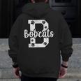 School Spirit Mascot Bobcats Back To School Teacher Student Men Zip Up Hoodie Back Print, funny design