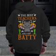School Teacher A Bit Batty Teaching Bat Halloween Costume Men Zip Up Hoodie Back Print, funny design School Teacher A Bit Batty Teaching Bat Halloween Costume Men Zip Up Hoodie Back Print, funny design