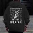 Schrodinger's Cat Dead And Alive Physics Teacher Men Zip Up Hoodie Back Print, funny design Schrodinger's Cat Dead And Alive Physics Teacher Men Zip Up Hoodie Back Print, funny design