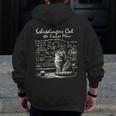 SchröDinger's Cat Escape Plan Science Teacher For Men Women Kids Men Zip Up Hoodie Back Print, Science Teacher Gifts, funny design