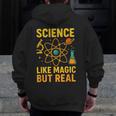 Science Like Magic But Real Nerdy Teacher Men Zip Up Hoodie Back Print, Science Teacher Gifts, funny design
