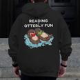 Sea Otter Book Reading Shirt For Bookworm Teachers Men Zip Up Hoodie Back Print, funny design Sea Otter Book Reading Shirt For Bookworm Teachers Men Zip Up Hoodie Back Print, funny design