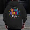 Second Grade Crew 2nd Back To School Teacher Team Squad Men Zip Up Hoodie Back Print, 2nd Grade Teacher Gifts, funny design
