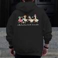 Silly Teachers Build Character Goose Teacher Back To School Men Zip Up Hoodie Back Print, funny design