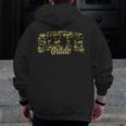 Sixth Grade Teacher Student Camouflage Back To School Men Zip Up Hoodie Back Print, funny design