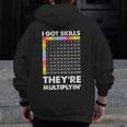 I Got Skills They'Re Multiplying Nerd Math Teacher Men Zip Up Hoodie Back Print, funny design I Got Skills They'Re Multiplying Nerd Math Teacher Men Zip Up Hoodie Back Print, funny design