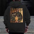 Smart Teacher Afro Girl Melanin African American Wowen Men Zip Up Hoodie Back Print, funny design
