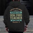 Social Studies Teacher Appreciation Men Women Men Zip Up Hoodie Back Print, funny design