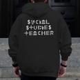 Social Studies Teacher Men Women T-Shirt Men Zip Up Hoodie Back Print, funny design