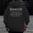 Spanglish Definition Spanish Teacher Bilingual Maestra Men Zip Up Hoodie Back Print, funny design Spanglish Definition Spanish Teacher Bilingual Maestra Men Zip Up Hoodie Back Print, funny design
