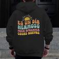 Spanish Multilingual Teacher Dual Languages Bilingual Men Zip Up Hoodie Back Print, funny design Spanish Multilingual Teacher Dual Languages Bilingual Men Zip Up Hoodie Back Print, funny design