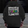 Special Education Advocate Love Support SPED Teacher Men Zip Up Hoodie Back Print, funny design Special Education Advocate Love Support SPED Teacher Men Zip Up Hoodie Back Print, funny design