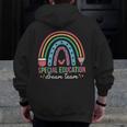 Special Education Dream Team Rainbow SPED Teacher Autism Men Zip Up Hoodie Back Print, funny design